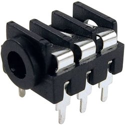 Gniazdo Mini-Jack 3,5 mm Cliff FCR1295 gwint zew., 3-Pin stereo