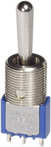 Przełącznik dźwigienkowy APEM 5637MA 250 V/AC 3 A 1 x (wł)/wył/(wł) chwilowy/0/chwilowy 1 szt.