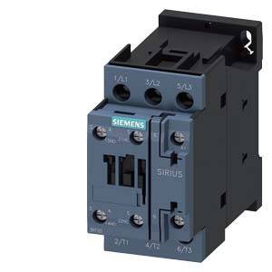 Ochrona AC-3, 15 kW/400V, 1 zestyk zwierny +1 zestyk rozwierny, AC 230V 50Hz, 3-biegunowy, S0 ze złączem śrubowym Stycznik Siemens 3RT2027-1AP00-1AA0 3RT20271AP001AA0, 3 styki, 690 V/AC, 1 szt.