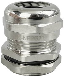 TRU COMPONENTS  Dławnica kablowa  PG21  mosiądz (niklowany) Dławnica kablowa TRU COMPONENTS TC-10302888, 1 szt.