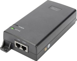 Digitus DN-95104 Injektor PoE 1 GBit/s IEEE 802.3at (25.5 W), IEEE 802.3af (12.95 W)