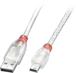 Kabel USB LINDY LINDY USB 2.0 Kabel A/Mini-B 0,2m, USB 2.0, Złącze męskie USB-A, Złącze męskie USB Mini-B, 0.20 m