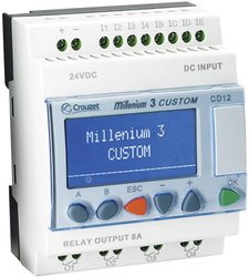 Crouzet Millenium 3 Smart — układy sterowania, które można rozszerzać Logic Controller Crouzet Millenium 3 CD12 R 230VAC SMART 88974043.