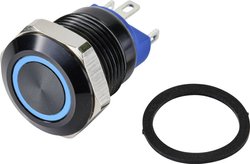 Przycisk TRU COMPONENTS GQ12-AF-10E/J/B/12V/A TC-9428156, 12 mm, 48 V/DC, 2 A, 1 szt.