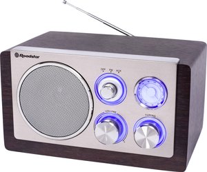 Radio kuchenne Roadstar HRA-1245N UKW, MW  drewno, srebrny