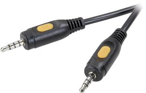 Kabel Jack SpeaKa Professional [1x złącze męskie jack 3,5 mm - 1x złącze męskie jack 3,5 mm] 2.50 m czarny