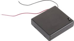 Komora baterii Velleman BH341BSAA 4 x AA, Kabel, (D x S x W) 70 x 65 x 19 mm