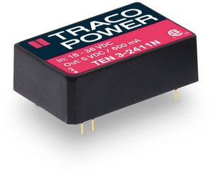 Przetwornica DC/DC, do PCB TracoPower TEN 3-0522N TEN 3-0522N, 3 W, 12 V/DC, -12 V/DC, 125 mA, 1 szt.