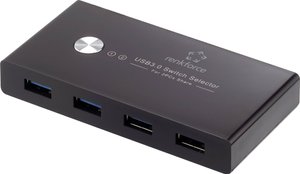 Przełącznik USB 3.2 Gen 1 (USB 3.0) + Hub Renkforce RF-SHB-200 4 porty czarny