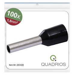 Końcówka rurkowa Quadrios 22C428 22C428, Izolowane częściowo, 1.5 mm², 1 zest.