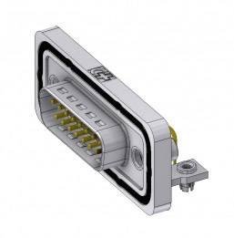 Złącze męskie D-Sub Deltron Connectors DTSWM15PYC/2M47UN, rzędy: 2, styki: 15, 90 °, 1 szt.