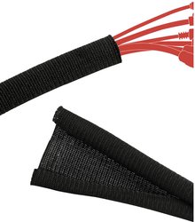 Wąż kablowy z oznaczeniem kabla Samozamykający się Można przyciąć na wymiar Elastyczna i wytrzymała czarna rura kablowa LTC o długości 25 m  Wąż kablowy   Label the Cable PRO 5110   czarny