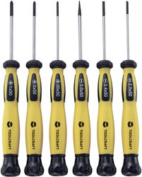 Zestaw precyzyjnych wkrętaków płaskich/krzyżakowych PH dla elektroników, 6 szt. Zestaw wkrętaków TOOLCRAFT  814609