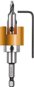 Wiertło do drewna twardego kwb HSS-M2 z ogranicznikiem głębokości i pogłębiaczem, Ø 5 mm Wiertło spiralne do drewna kwb 512005 1 szt.