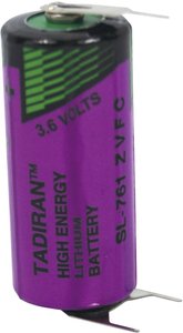 Bateria 2/3 AA Tadiran Batteries SL 761 PT, 3.6 V, 1500 mAh, litowe, U-piny do lutowania, 1 szt.