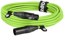 RøDE XLR6M Kabel mikrofonowy Premium XLR zielony (6 m) Kabel Canare ze złączem Neutrik. XLR kabel  Rode XLR6M-G 1 szt.