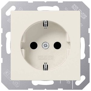 Jung A1520 Ochronne gniazdo stykowe 16A 250V kremowo-białe Gniazdo elektryczne Jung A1520 kremowo-biały