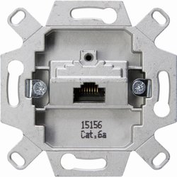 Gniazdo sieciowe, Gniazdo UAE/IAE/ISDN Płytka przycisku Kopp 114401007, aluminiowy
