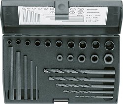 Zestaw do rozwiercania gwintów Gedore 6755550 M5, M6, M7, M8, M9, M10, M11, M12, M13, M14, M15, M16