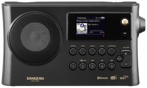 Radio internetowe Sangean WFR-28BT DAB+, FM funkcja ładowania akumulatora, obsługa Spotify czarny