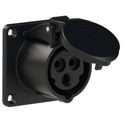 Gniazdo montażowe CEE-Cara Twist, czarne Gniazdo PCE 313-6TTX, 230 V, 16 A, IP44
