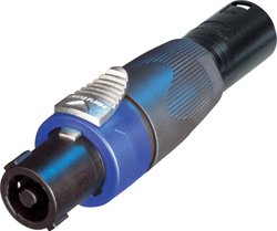 Adapter złącza głośnikowego  złącze męskie Speakon - złącze męskie XLR  Neutrik NA4FX-M  1 szt.