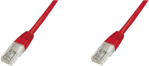 Kabel LAN RJ45, Digitus DK-1511-005/R Patchkabel U/UTP, U/UTP, CAT 5e, 0.50 m, czerwony