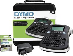 Drukarka etykiet, zestaw Dymo 210 D S0828980, poręczna walizka, drukarka, zasilacz, taśma