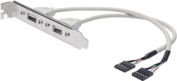 Kabel USB Digitus AK-300301-002-E, [2x złącze męskie USB 2.0 5-pin - 2x złącze żeńskie USB-A 2.0]