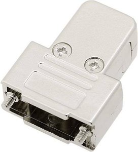 Obudowa złącza D-SUB encitech TRI-M-9-K 6550-0100-01, tworzywo sztuczne, metalizowane, 180 °, 45 °, 45 °, 1 szt.