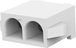 Obudowa złącza pin żeńskiego na PCB TE Connectivity 643412-1, wire-to-board, piny: 2, 12 A, 1 szt.
