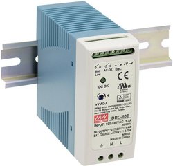 Zasilacz na szynę DIN Mean Well DRC-40A, 13.8/13.8 V, 1.9 A, 40 W