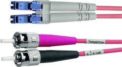 Kabel światłowodowy Telegärtner L00890A0058, złącze męskie ST, złącze męskie LC, 1.00 m