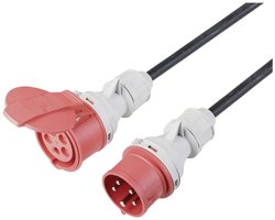 Sygonix SY-5244050 zasilanie przedłużacz  16 A czarny 10 m H07RN-F 5G 1,5 mm² odporność na warunki atmosferyczne, nadaje się do stosowania na zewnątrz