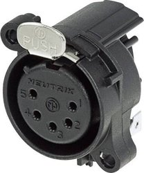 Złącze XLR montażowe żeńskie Neutrik, NC5FAH