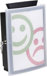 HAN 4102-13, skrzynka zbiorcza IMAGE'IN, innowacyjna urna wyborcza, skrzynka na darowizny, skrzynka na loterię lub skrzynka akcji w najwyższej formie, czarna Pudełko z wprowadzeniem HAN 4102 IMAGE'IN, (S x W x G) 260 x 375 x 128 mm, czarny