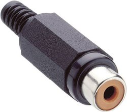 Gniazdo cinch Lumberg XKTO 1, z odgietką, czarne