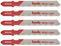 Brzeszczoty do wyrzynarek, obróbka metali, HSS, 5 x średnie kwb  611225 5 szt.