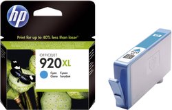 Tusz HP 920XL, CD972AE, oryginalny, cyjan