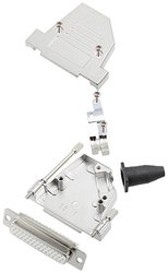 Zestaw listew żeńskich D-Sub encitech DTSL25-LJSRG-S-HDS44-W-K 6355-8043-13, rzędy: 3, styki: 44, 45 °, 1 szt.