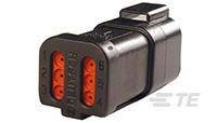 Obudowa złącza pin męskiego na kabel TE Connectivity DT04-6P-CE03, wire-to-wire, piny: 6, 1 szt.