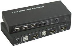 Przełącznik KVM, HDMI SpeaKa Professional SP-4330460, USB, 1920 x 1080 Pixel, 3840 x 2160 Pixel, Ilość przełączalnych PC: 2