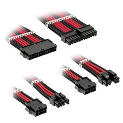 KolinkaZestaw przedłużacza kabla w oplocie Core Standard — kruczoczarny/wyścigowy czerwony kabel Kolink CORESTANDARD-EK-BRD, czarno-czerwony