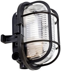 Lampa sufitowa, zewnętrzna, Zewnętrzna lampa ścienna Deko Light Syrma Oval Schwarz 401012   IP44