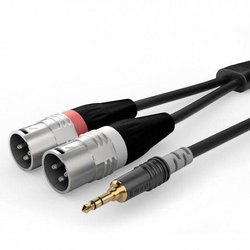 adapter Sommer Cable HBA-3SM2-0300 [1x złącze męskie XLR 3 pin - 1x złącze męskie jack 3,5 mm] 3.00 m