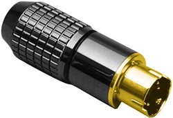 Złącze męskie DIN miniaturowe  0204022 BKL Electronic 0204022 złącze męskie proste Ilość styków: 8  czarny 1 szt.