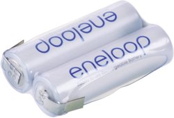 Pakiet akumulatorów AA, NiMH Panasonic eneloop Reihe F1x2, Ilość ogniw: 2, 2.4 V, 1900 mAh, Z-końcówka do lutowania