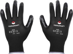 TOOLCRAFT  TO-5621529 Polyester, Nitryl Rękawice robocze Rozmiar rękawic: 8 EN 388   CAT II 1 par(a)