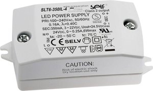 Self Electronics SLT6-350IL-4 Sterownik LED  Stałonaprądowy 7.7 W 350 mA 3 - 22 V/DC Montaż w strefach zagrożonych wybuchem, Układ PFC, Zabezpieczenie przed przeciążeniem, Zabezpieczenie przed przepięciem 1 szt.