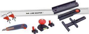 Linijka precyzyjna kwb LINE MASTER - uniwersalna szyna prowadząca 800 mm do pił tarczowych, wyrzynarek i routerów Prowadnica kwb 783908